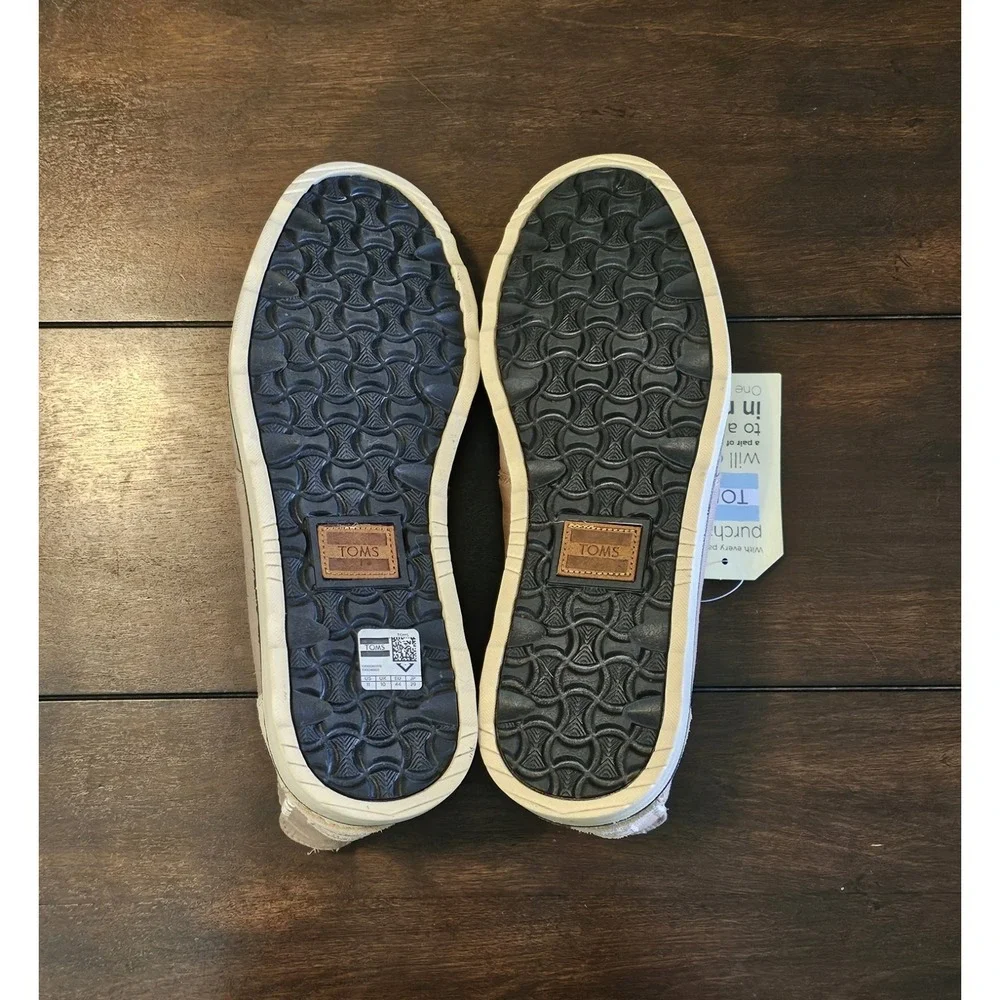 Toms Chukka Twill Lace Up Boots Men's Size 11 Tan Sesame Cotton Canvas